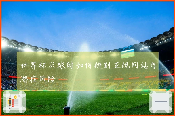 世界杯买球时如何辨别正规网站与潜在风险